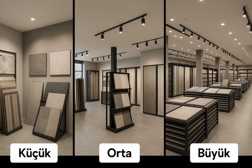 Küçük,-orta-ve-büyük-ölçekli-dekorasyon-showroomlarını-karşılaştıran-3-farklı-düzenleme-görseli.