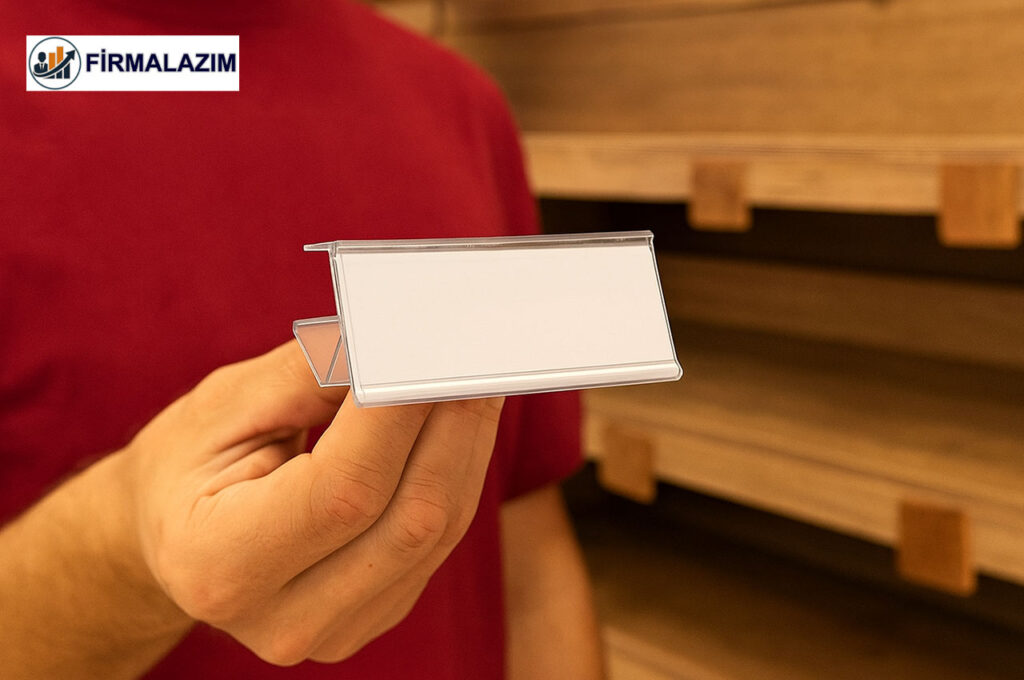 şeffaf-ahşap-raf-fiyat-etiketliği