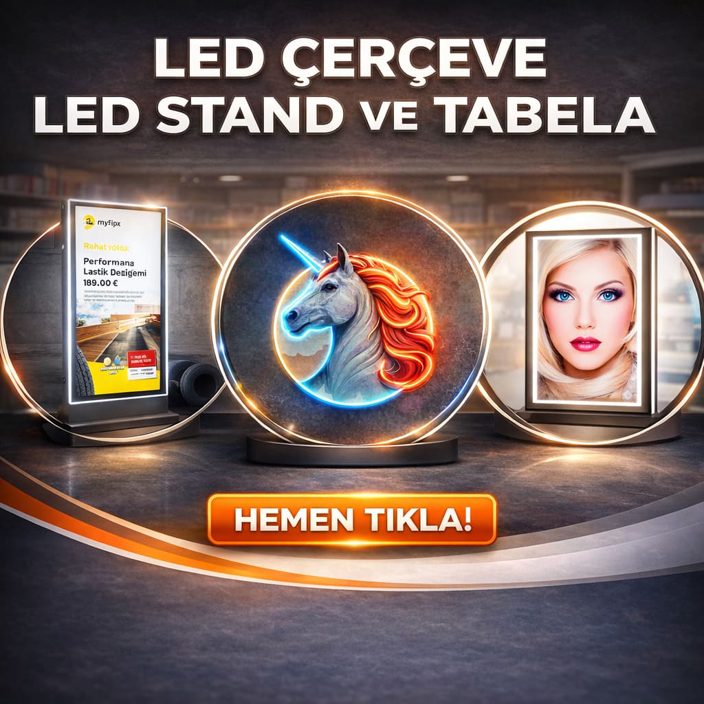 Led Çerçeve Led stand ve Tabela