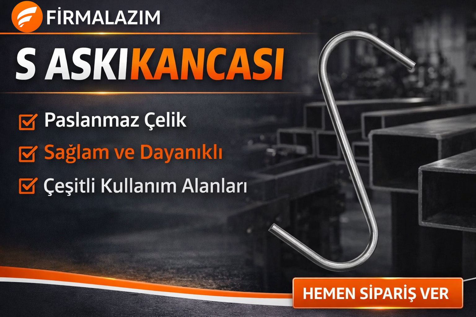 Metal S Askı Kanca