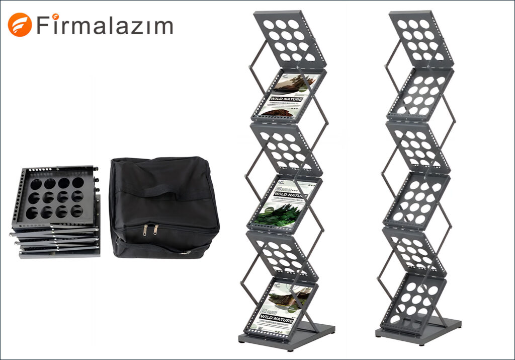 akordeon tipi broşür sergileme standı