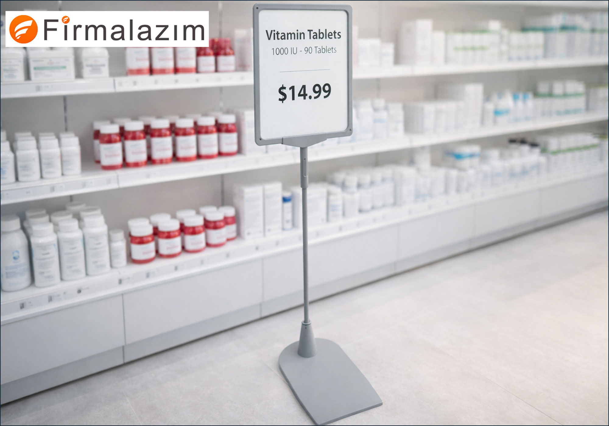 Plastik Ayaklı Plastik Çerçeve Broşür Standı