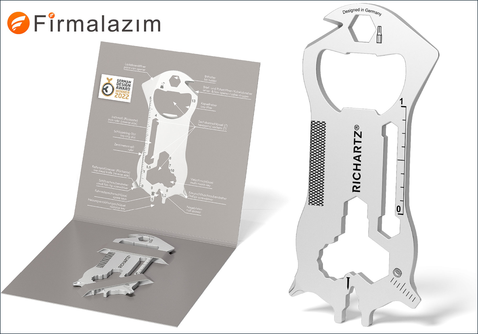 21 Fonksiyonlu Çok Amaçlı Logolu Anahtarlık