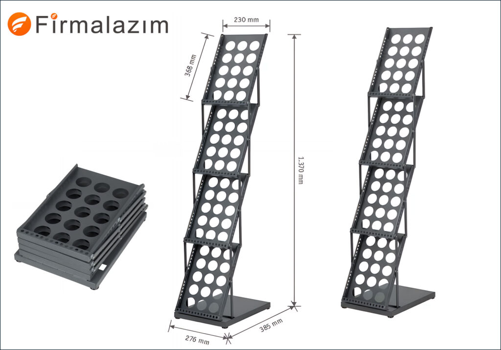 taşınabilir metal broşürlük
