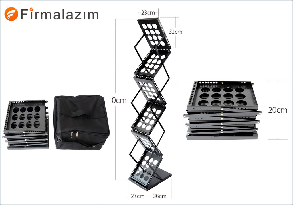zigzag metal broşür standı