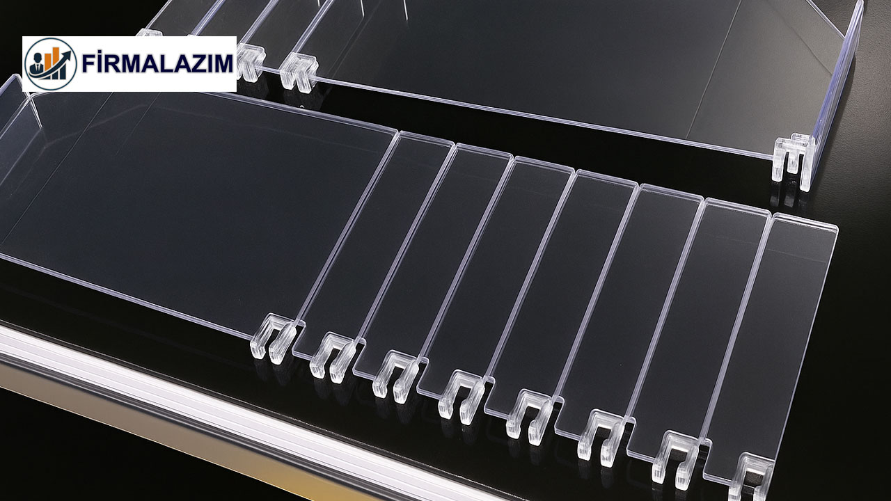 Adjustable Plastic Shelf Divider for Retail Display Systems Adjustable Plastic Shelf Divider for Retail Display Systems