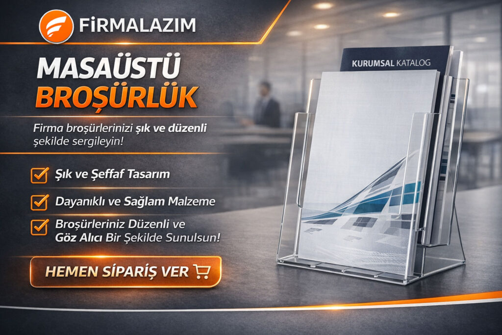 Kırılmaya dayanıklı plastik broşürlük
