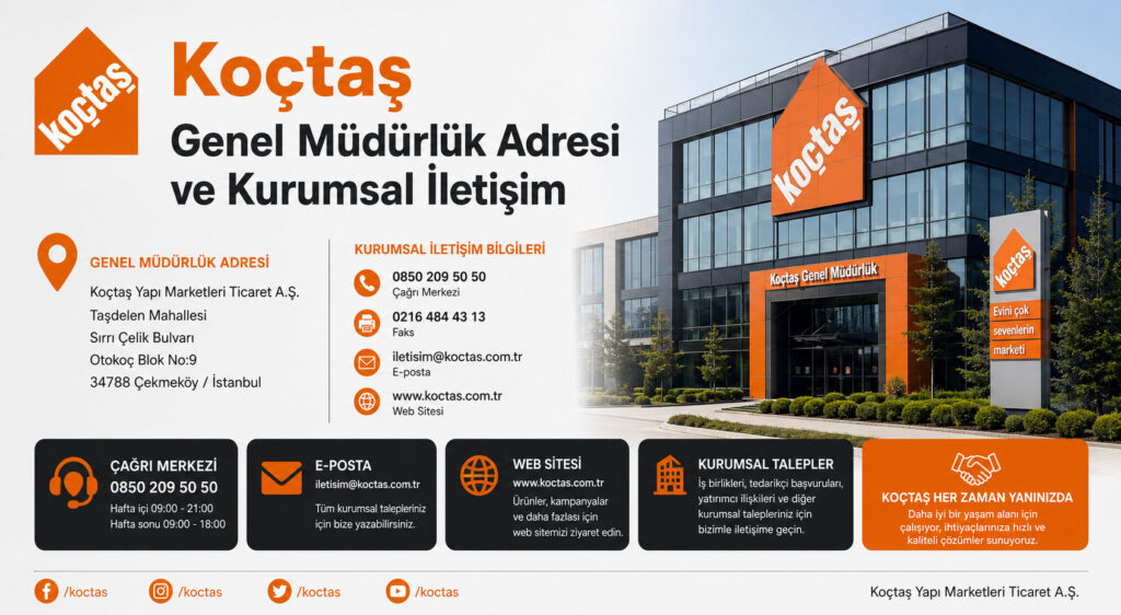 Koçtaş-Genel-Müdürlük-Adresi-ve-Kurumsal-İletişim