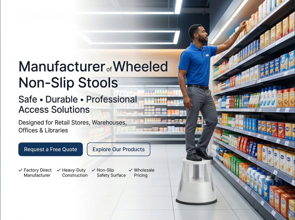 Non-Slip Wheeled Step Stools for Supermarkets in Jordan