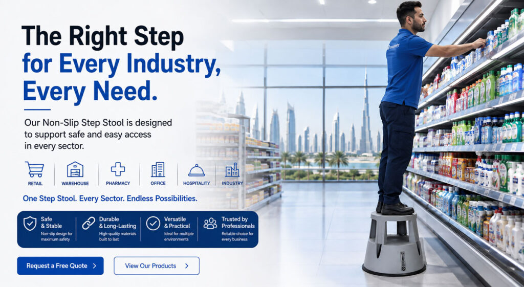 Non-Slip Wheeled Step Stool UAE