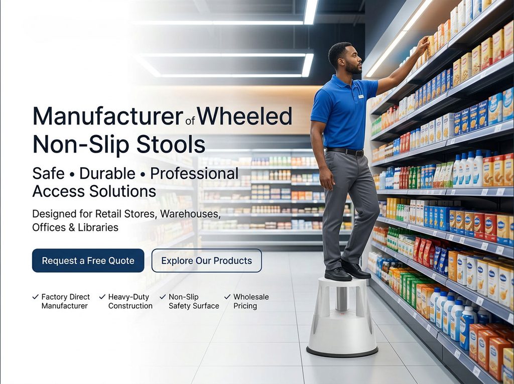 Mobile Step Stools for Retail Stores in Oman